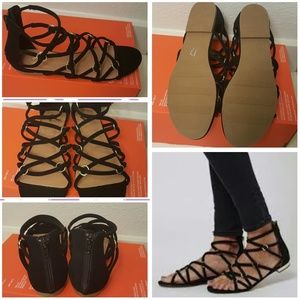 Tubular Strapy Flat Sandels